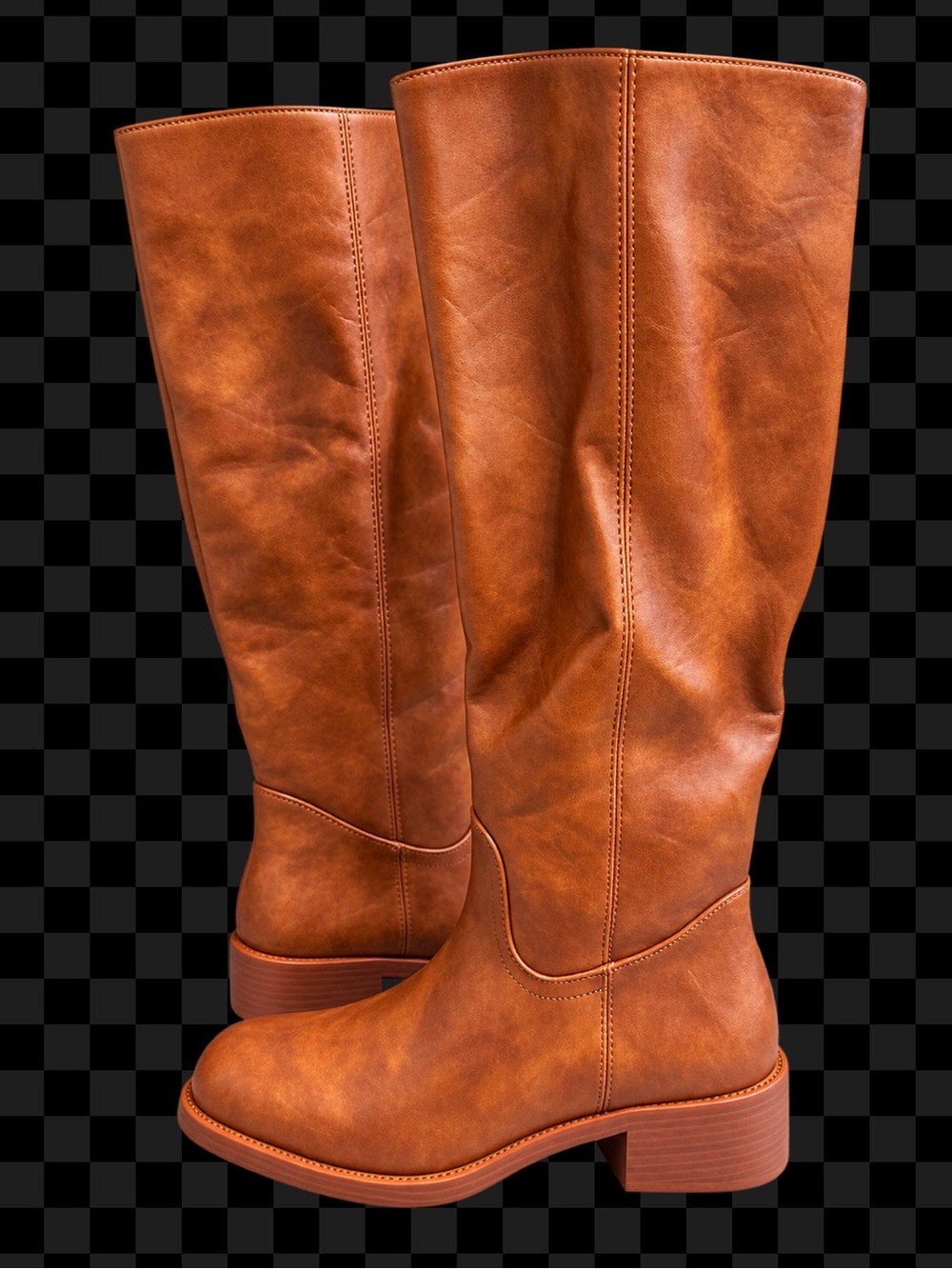 Classic Tall Riding Boots in Cognac Brown